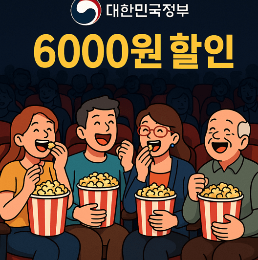 6,000원에 영화 본다! 450만장 한정 ‘영화 정부 할인권’ 잡는 꿀팁 & 신청법 총정리